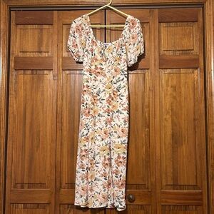 Mimi Chica Floral Dress with Earthy Tones